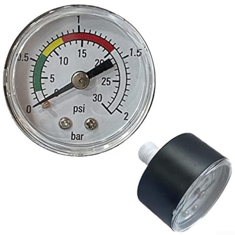 Zilimontt Stainless Steel Pressure Gauge Replacement Kit With O-Ring For Intex 11224 14 and 16 Inch Sand Filter Pumps,Dual Scale Measurement System