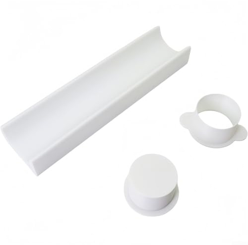 Gdfnmogo Stampi rotondi per cake pop, con vassoio da 22,9 cm, per cottura a casa, dessert nuziali, tagliapasta per torte da 3,5 cm di diametro, per cake pop, pasta per biscotti e dessert (bianco)