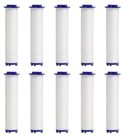 Filtre de pomme de douche – Cartouche de purification d'eau, noyau de rechange pour salle de bain | Média en coton PP facile à installer avec régulation minérale pour une peau plus saine, des cheveux,