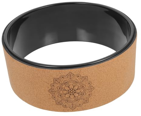 Toyvian Rueda de Yoga de Corcho Natural para Aliviar Dolor de Espalda Diseño Antideslizante y Entrenamiento de Pilates y Fitness para Mujeres