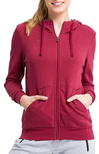 Erima Damen Basic Kapuzensweat Jacke (2072007), Bordeaux, 40