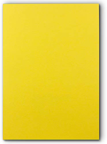 FarbenFroh - Lot de 100 cartes simples - Feuilles de papier - Format A5 - Jaunes - 240 g/m² - 14,8 x 21 cm - Feuille de bricolage - Papier de couleur - Carton photo - Carton de couleur