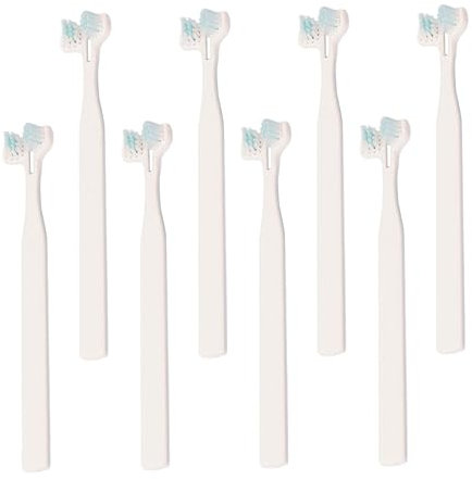 Kisangel 8stücke Pet Zahnbürsten Für Hunde Und Katzen Tragbar Mit Ergonomischem Griff Für Gründliche Zahnreinigung Geeignet Für Kleine Tiere