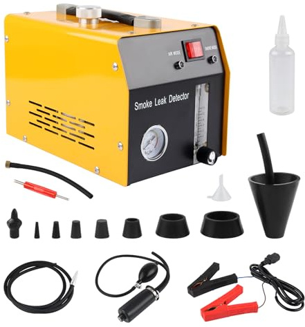 Godimg Macchina di Fumo Auto, rivelatore di perdite di Fumo EVAP 12V,rilevatore di Fumo per Linea di Carburante Test Nebbia, per Auto Moto Barca (Olio di Prova: Olio per Bambini)