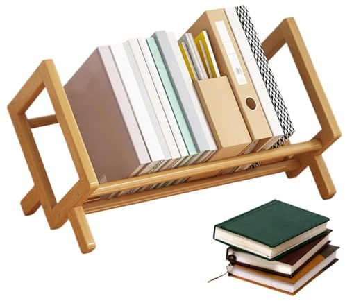 Bibliothèque pour bureau, bibliothèque de bureau | Petite bibliothèque de comptoir,Organisateur de support de livre de bureau, support de rangement de livres de table, bibliothèque inclinable pour liv