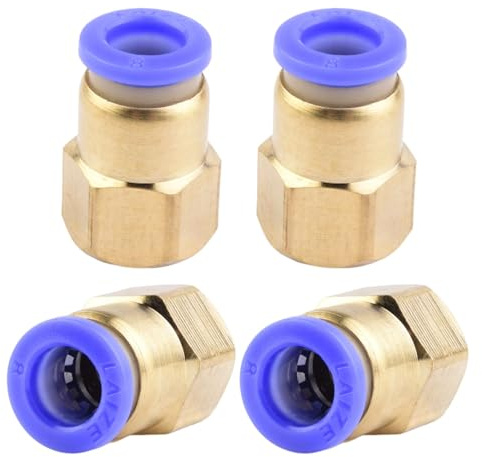 4 stycken 8 mm rör-ytterdiameter x 1/4 tum PT-inre gänga rak skruvning pneumatisk anslutning industriell kvalitet anslutningar inline-pneumatiska anslutningsbeslag pneumatiska adapter