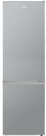 VOK Frigorífico Combi de Dos Puertas de 244 L - Refrigerador Silencioso de Bajo Consumo, Altura 180cm, Nevera Libre Instalación, Puertas Reversibles, Eficiencia Energética E, Inox