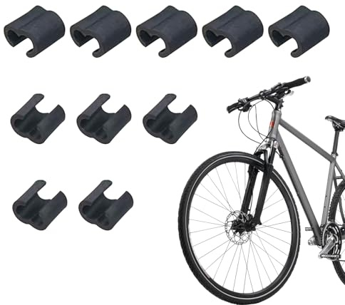 Syengery Attaches De Câble Pour Vélo,Lot de 10 Fixations pour Gaines de Frein et Guide de Câble | Boucle de Maintien pour Câbles VTT et Route en Extérieur