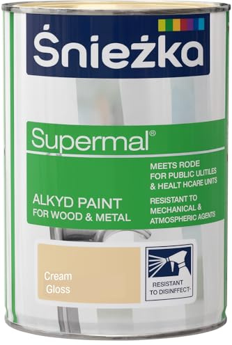 TRANS - PAL All-Purpose Oil-Based Enamel Paint for Wood & Metal – 0.8L – Durable, Weather-Resistant, Vibrant Colors – Indoor & Outdoor Use – Variety of Colours (CREAM)