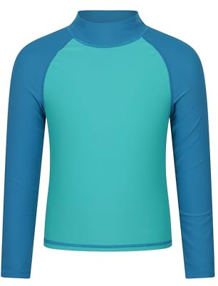Mountain Warehouse T-Shirt Anti-UV Enfants - Protection UV, Manches Longues, Rashguard séchage Rapide, Maillots de Bain pour garçons et Filles - Printemps été, Plage | Haut de bain léger et à séchage rapide pour garçons et filles, protection contre le soleil avec coutures plates pour la plage