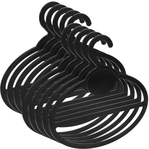 Gadpiparty Paquete de 10 perchas pequeñas redondas para corbatas, organizador ligero para armario y tienda