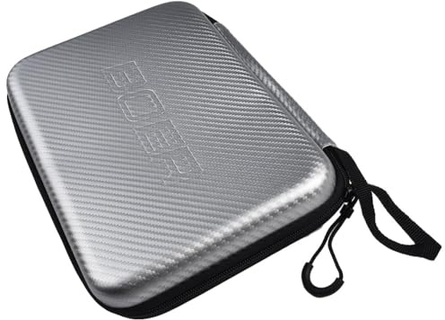 Hoppipola Table Tennis Bat Cover Paddle Case in EVA Material, Shock-Resistant and Lightweight for Protection, Silver (290x195x50mm)