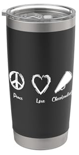 Amo il cheerleading Bicchiere termico in acciaio inox doppia parete