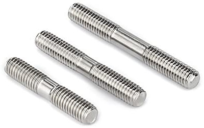 BOZONLI Doppia Estremità Filettato a Viti Bulloni - Acciaio Inossidabile Borchia a Doppia Estremità - Regolabile - Anti-allentamento - M6×50mm,10 pcs