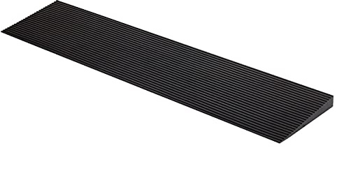 CINNYE 1.6'' Rise Solid Rubber Wheelchair Ramp,Threshold Ramp Used for Thresholds,Doorways and Bathroom(High:1.6 Inch(Pack of 1)) Black