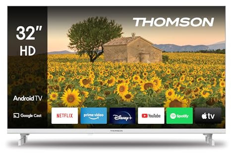 TV LED Thomson 32HA2S13W 80 cm HD Android TV 2023 Blanc
