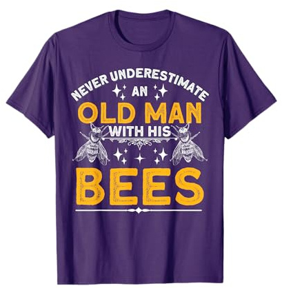 Beekeeping Old Man Honey Nectar Farmer - Beekeeper T-Shirt