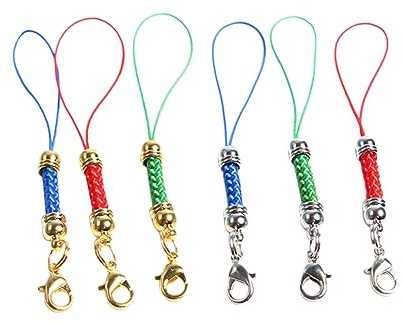 NUOBESTY 50pezzi Lacci Chiusura Moschettone Cordino Per Cellulare Portachiavi Accessori Fai Da Te Colore Casuale