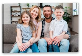 Telastampa Quadro Personalizzato con Foto HD, Canvas 100% Made in Italy - Telaio in Legno Incluso - Stampa Tela Personalizzabile in Alta Definizione - Idea Regalo Compleanno Anniversario (30x20 cm)