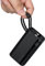 Portable Charger 10000mAh Mini Fast Charging Power Bank with Built-in Cables, USB C External Battery Pack, 3 outputs& inputs LED Display, Compatible for iphone 14/13/12 Series, Samsung etc (Black)