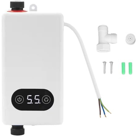 Scaldabagno Istantaneo, Mini Scaldabagno Elettrico, Alta Potenza 3400w, Impermeabile Ipx4, Doppio Uso Cucina E Bagno