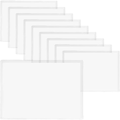 ZSUIQIN Copertine per Raccoglitori PVC, Confezione da 10 pezzi Custodia Rigida Tipo A3, Raccoglitore per presentazioni, Copertina per Fogli di Protezione, PVC Copertura, Trasparente, Finitura Lucida