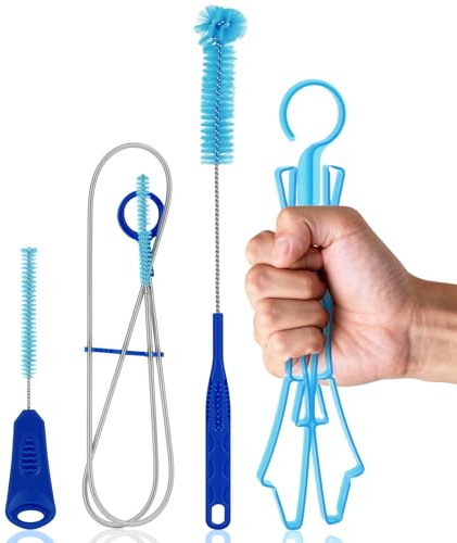 Arcwind Kit de nettoyage pour poche à eau 4 en 1 avec brosse flexible de 91,5 cm et cintre pliable - Nettoyant universel pour poches à eau de 1,5 L/2 L/3 L