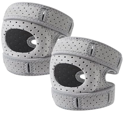 Lanstorm 2Pack Knee Support for Men Women, Adjustable Knee Brace Sleeve, Anti Slip Patellar Tendon Knee Sleeves, Comfortable & Breathable, for Arthritis Pain, Meniscus Tear Recovery, Sports & Workout