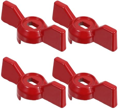 JECOMPRIS Lot De 4 Poignées De Vanne Universelles Pour Robinet De Jardin Avec Trou Plat 8X6Mm Poignée De Remplacement Ergonomique Pour Vanne À Bille Extérieure Facile À Installer