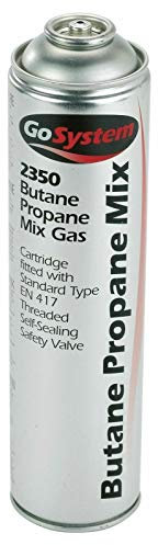 GoSystem 2350 70:30 Butane Propane Mix Gas Cartridge EN417 Threaded 350g UK