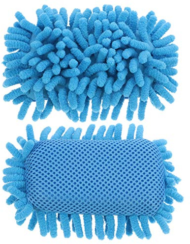 2Pcs Whiteboard Eraser Car Wash Sponge Mitt Washable Dry Erase Board Eraser for Cleaning Classroom Whiteboard Car Refrigerator Blue- 5. 89X3. 14X1. 38inch