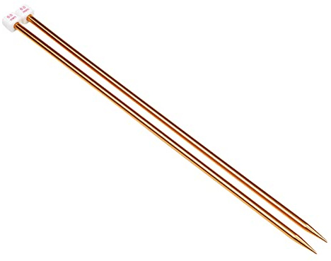 Coopay 35 cm Aiguilles à Tricoter, Aiguille a Tricoter 6,0mm en Métal Légère pour Débutant & Pro, 1 Paire Longue Aiguille Tricot en Aluminium pour Pull, Écharpe, Couverture et Grand Projet - 6,0mm