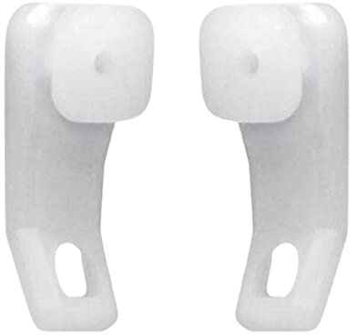 Integra White Plastic Curtain Track Glider Hooks – Sliders for Window or Shower Rails (Pack of 20)