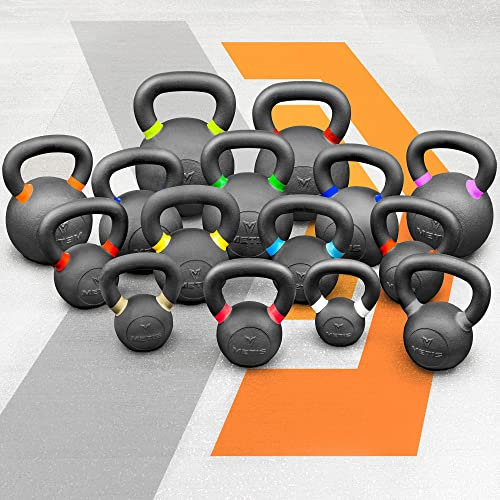 METIS Pro Gusseisen-Kettlebells | Verbessern Sie Ihr Krafttraining mit hochwertigen Gewichten – Wählen Sie aus verschiedenen Größen (4–48kg) und 2 Set-Optionen (10kg)