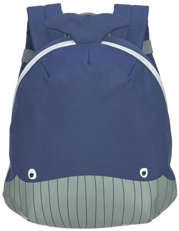 Lässig Petit sac à dos pour enfants à la crèche Sac à dos pour enfants avec sangle de poitrine, 20 x 9.5 x 24 cm, 3,5 L/Tiny Backpack About Friends Whale
