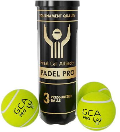 Great Call Athletics | Padel Pro Balls | Professional Tournament Quality | 3 Ball Can Pressurized Performance Game for Racket (1)