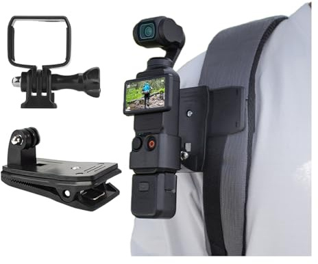 ZJRXM ryggsäckshållare för DJI Osmo Pocket 3 tillbehör, ryggsäck axelrem hållare med adapterhållare för DJI Osmo Pocket 3