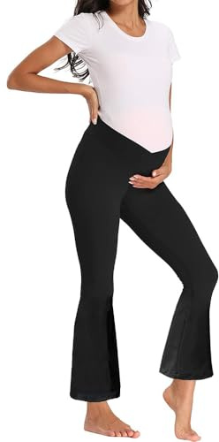 Hornice Pantaloni Premaman Regolabili, Pantaloni Casual da Donna Comodi e alla Moda a Vita Bassa/Pantaloni da Jogging/Pantaloni da Yoga, S-XL