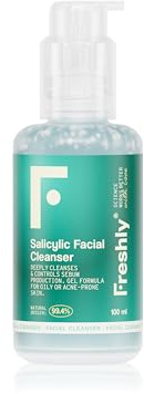 Freshly Cosmetics Facial Cleanser with Salicylic Acid for Oily Skin and Acne, Salicylic Facial Cleanser 100ml
