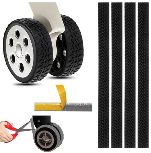 Kakveiai 4 Piezas Protector de Ruedas de Equipaje, Cubierta de Gel de Sílice Antideslizante y Antiruido Para Ruedas Giratorias de Maleta