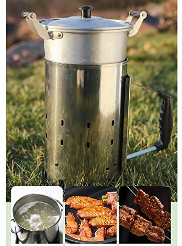 Cheminée d'allumage Portable au Charbon de Bois pour Barbecue, Charbon, Charbon de Bois et briquettes, Accessoires pour Outils de Cuisine en Plein air