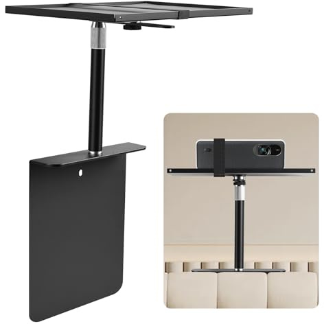 STEEIRO Support de projecteur, pour lit et canapé, longueur du support réglable 24 à 41 cm, design caché, compatible avec 99 % de projecteurs XGI-MI Nebu-la Van-KYO Ep-Son (24 à 41 cm)