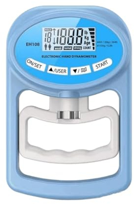 Digital elektronisk handdynamometer 90kg/200lbs Räknegripare Handgrepp Förstärkare Mätmätare Automatisk fångstkraft(YD31-Blue-B)