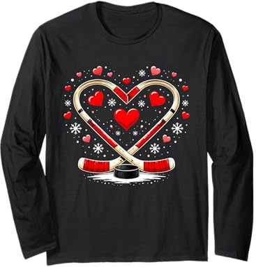 Bastoni da Hockey a Forma di Cuore, per San Valentino, per Uomini e Donne Maglia a Manica