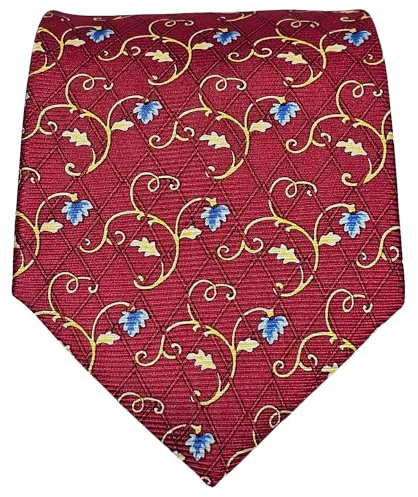 Angelo Villonce Corbata Floral de Seda 100% Italiana para Hombre - Elegante para Boda, Fiesta, Oficina, Traje y Eventos