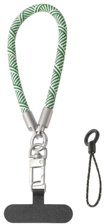 Telefonarmband – 20 cm strukturerad universell hög draghållfasthet mobiltelefonrem, lyxigt anti-förlust armband snodd med rostfritt stål nylon fixeringsplatta för män kvinnor resa kontor
