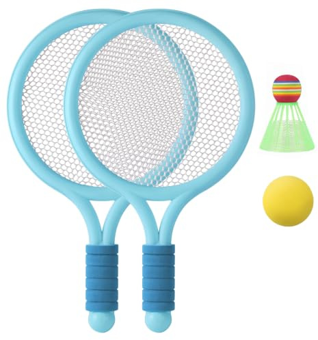 2-pack badmintonset för barn, tennisracketar för inomhus- och utomhuslek, förälder barn utomhusspel leksaker