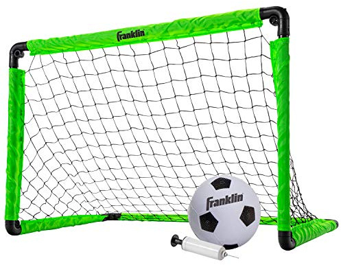 Franklin Sports 3' Insta Soccer Goal Set, Neon Green, 36 x 24 x 24