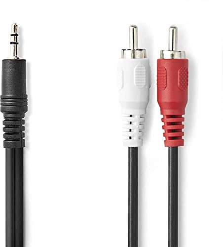CABLEPELADO Cable Audio Estereo Jack a 2 | Cable de Audio 2 a Jack 3.5mm | Minijack a Macho Audio | para Móvil Tablet PC iPod Amplificador Altavoz TV DVD | 10 Metros