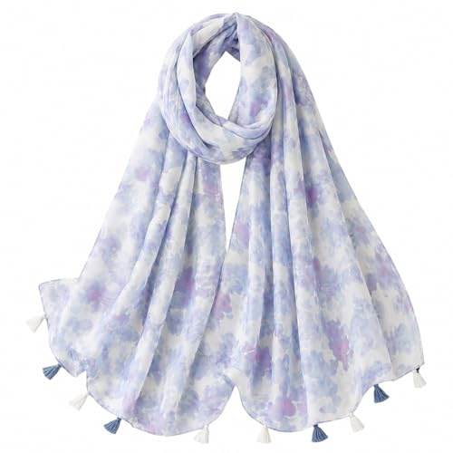 FAIRYGATE Femme Foulard Boho écharpe pour écharpe Imprimée Florale Légère mode écharpes à Franges Enveloppes Châle 27006